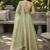 GREEN SEQUINS & EMBROIDERED NET LEHENGA CHOLI SET