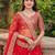 RED SEQUINS & EMBROIDERED NET LEHENGA CHOLI SET