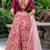 PEACH SEQUINS & EMBROIDERED NET LEHENGA CHOLI SET
