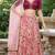 PEACH SEQUINS & EMBROIDERED NET LEHENGA CHOLI SET