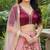 PEACH SEQUINS & EMBROIDERED NET LEHENGA CHOLI SET