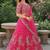 PINK SEQUINS & EMBROIDERED NET LEHENGA CHOLI SET