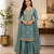 readymade skyblue dori sequecne embroidered palazzo suit for festival party  wear