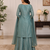 readymade skyblue dori sequecne embroidered palazzo suit for festival party  wear