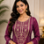 readymade wine color dori sequecne embroidered palazzo suit for festival party  wear