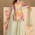 off white chinon floral digital print sequins palazzo suit for stylish women party wear