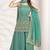 sea green multi color embroiderd party wear kurta plazzo suit radymade full stich