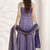 purple multi color embroiderd wedding wear kurta plazzo suit radymade full stich