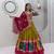 Olive Green Pure Cotton Chaniya Choli For Navratri With Embroidered  Georgette Dupatta 