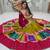 Olive Green Pure Cotton Chaniya Choli For Navratri With Embroidered  Georgette Dupatta 