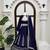 Navy Blue Chinon Bridal Lehenga Choli With Thread Sequins Work