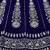Navy Blue Chinon Bridal Lehenga Choli With Thread Sequins Work