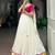 White Real Mirror Work Embossed Lightweight Chaniya Choli For Navratri Set with Pink Blouse and Dupatta for Women