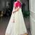White Real Mirror Work Embossed Lightweight Chaniya Choli For Navratri Set with Pink Blouse and Dupatta for Women