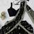 Black Faux Georgette Lehenga Saree For Party & Wedding Wear