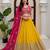 Yellow Faux Georgette Wedding Lehenga Choli With Thread Sequins Work