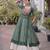 Off White Kora Cotton Chaniya Choli For Navratri Set With Kutchi Patchwork Green Bandhani Kurti For Dandiya Night