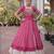 Off White Kora Cotton Chaniya Choli For Navratri Set With Kutchi Patchwork Pink Bandhani Kurti 