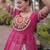 Off White Kora Cotton Chaniya Choli For Navratri Set With Kutchi Patchwork Pink Bandhani Kurti 