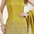 yellow color multi embroiderd festival wear kurta plazzo suit radymade full stich