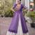 Off White Kora Cotton Chaniya Choli For Navratri Set With Kutchi Patchwork Purple Bandhani Kurti 
