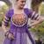 Off White Kora Cotton Chaniya Choli For Navratri Set With Kutchi Patchwork Purple Bandhani Kurti 