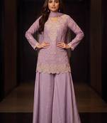 Rose premium chinon beads work sharara suit set