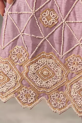 Rose premium chinon beads work sharara suit set