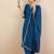 Ethnic Motifs Embroidered V-Neck Straight Kurta With Trousers & Dupatta