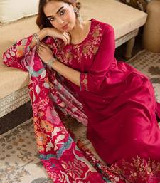 Women Ethnic Motifs Embroidered Thread Work Kurta with Patiala & With Dupatta