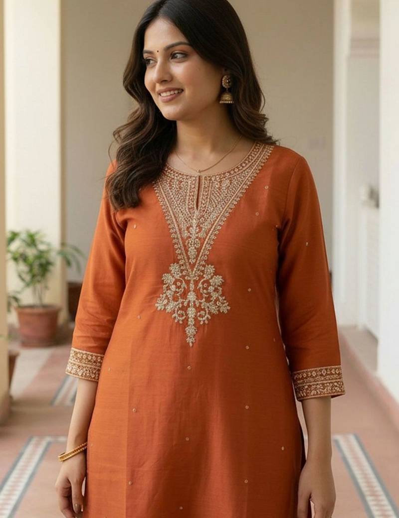 Women Ethnic Motifs Embroidered Thread Work Kurta with Trousers & With Dupatta