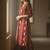 Geometric Printed V-Neck Cotton Straight Kurta With Trousers