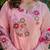 Pink floral embroidered anarkali palazzo suit set
