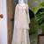 Cream festive wear straight kurti with scallop border palazzo and dupatta