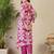 Adults-Women Ethnic Motifs Printed Cotton A-Line Kurta with Trousers