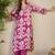 Adults-Women Ethnic Motifs Printed Cotton A-Line Kurta with Trousers