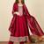 Ethnic Motifs Embroidered Sequinned Anarkali Kurta with Trousers & Dupatta
