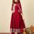 Ethnic Motifs Embroidered Sequinned Anarkali Kurta with Trousers & Dupatta