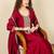 Ethnic Motifs Embroidered Sequinned Anarkali Kurta with Trousers & Dupatta