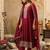 Floral Yoke Design Round Neck Zari Anarkali Kurta & Trousers With Dupatta