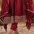 Floral Yoke Design Round Neck Zari Anarkali Kurta & Trousers With Dupatta