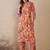 Women Printed Panelled Cotton Kurta with Trousers
