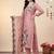 Women Floral Embroidered Thread Work Kurta with Trousers & With Dupatta