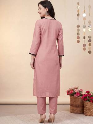 Women Floral Embroidered Thread Work Kurta with Trousers & With Dupatta 4