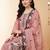 Women Floral Embroidered Thread Work Kurta with Trousers & With Dupatta