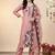 Women Floral Embroidered Thread Work Kurta with Trousers & With Dupatta