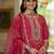 Ethnic Motifs Embroidered Notch Neck A-line Kurta With Trousers & Dupatta