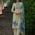 Women Floral Embroidered Mirror Work Cotton Kurta with Palazzos & With Dupatta