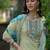 Women Floral Embroidered Mirror Work Cotton Kurta with Palazzos & With Dupatta