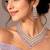 lavender teardrop cz bridal necklace set, wedding crystal dangle earrings